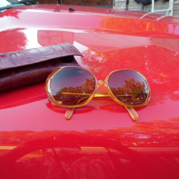 Vintage Opty CHRISTIAN DIOR 2035 Sun EYEGLASSE FRAME Germany Oversized/EEL Case - Picture 6 of 6